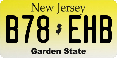 NJ license plate B78EHB