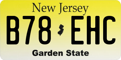 NJ license plate B78EHC