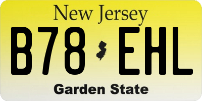 NJ license plate B78EHL