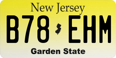 NJ license plate B78EHM