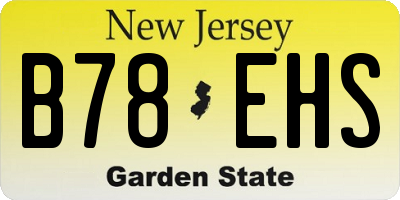 NJ license plate B78EHS