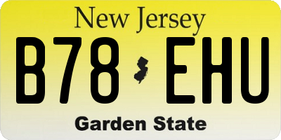 NJ license plate B78EHU