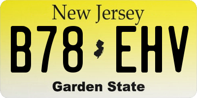 NJ license plate B78EHV