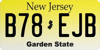 NJ license plate B78EJB