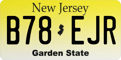 NJ license plate B78EJR