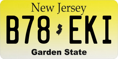 NJ license plate B78EKI