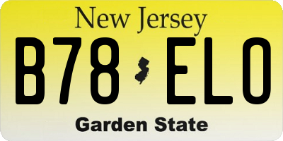 NJ license plate B78ELO