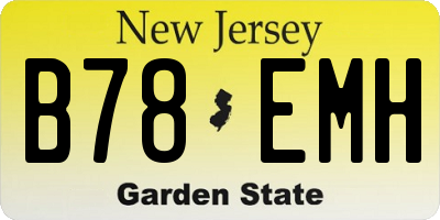 NJ license plate B78EMH