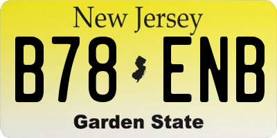 NJ license plate B78ENB
