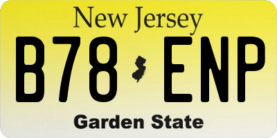 NJ license plate B78ENP