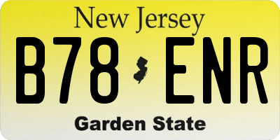 NJ license plate B78ENR