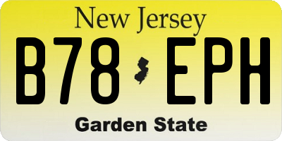 NJ license plate B78EPH