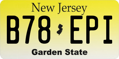 NJ license plate B78EPI