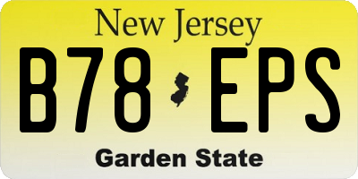 NJ license plate B78EPS