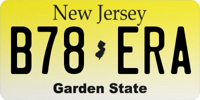NJ license plate B78ERA