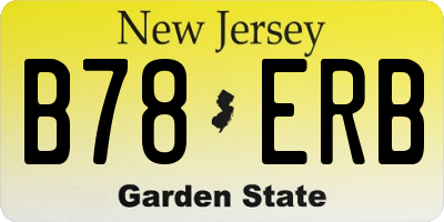 NJ license plate B78ERB