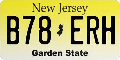 NJ license plate B78ERH