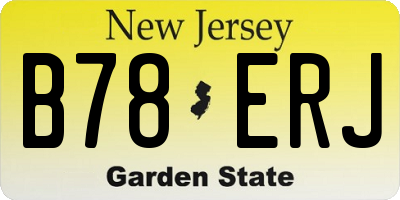 NJ license plate B78ERJ