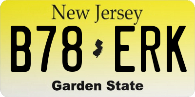 NJ license plate B78ERK