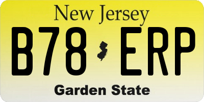NJ license plate B78ERP
