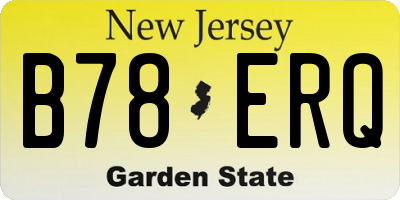 NJ license plate B78ERQ