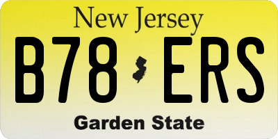 NJ license plate B78ERS