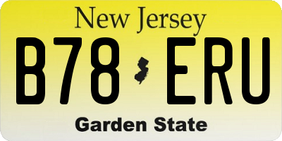 NJ license plate B78ERU