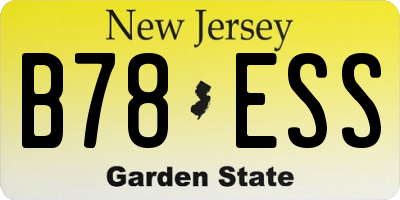 NJ license plate B78ESS