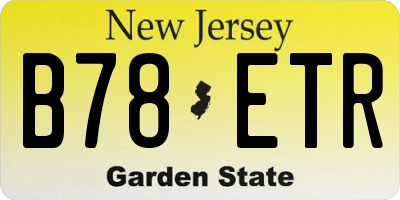 NJ license plate B78ETR