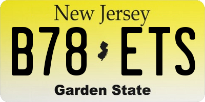 NJ license plate B78ETS