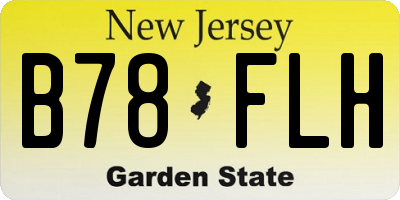 NJ license plate B78FLH
