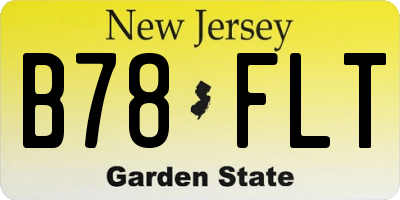 NJ license plate B78FLT