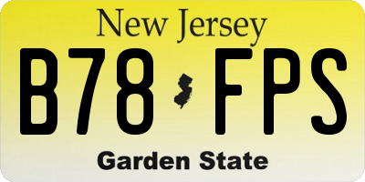NJ license plate B78FPS