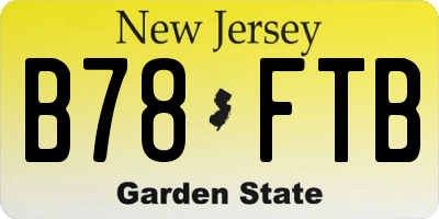 NJ license plate B78FTB