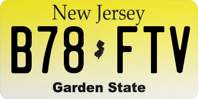 NJ license plate B78FTV