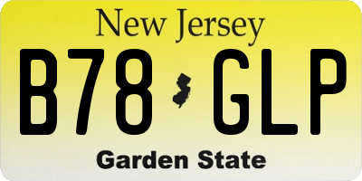 NJ license plate B78GLP