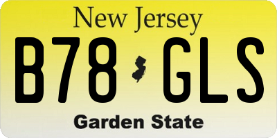 NJ license plate B78GLS
