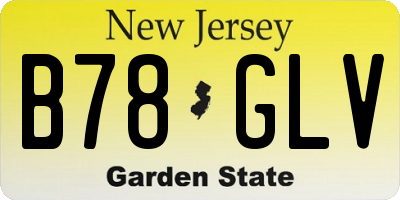 NJ license plate B78GLV