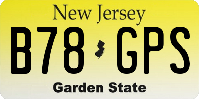 NJ license plate B78GPS