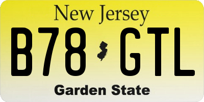 NJ license plate B78GTL