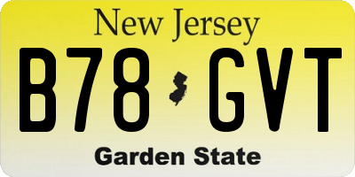 NJ license plate B78GVT