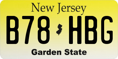 NJ license plate B78HBG