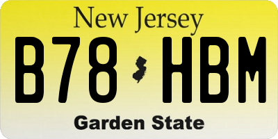 NJ license plate B78HBM