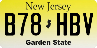NJ license plate B78HBV