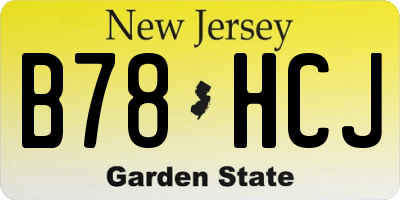 NJ license plate B78HCJ