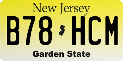 NJ license plate B78HCM