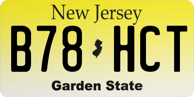NJ license plate B78HCT