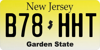 NJ license plate B78HHT