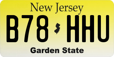 NJ license plate B78HHU
