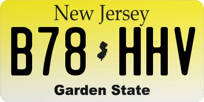 NJ license plate B78HHV